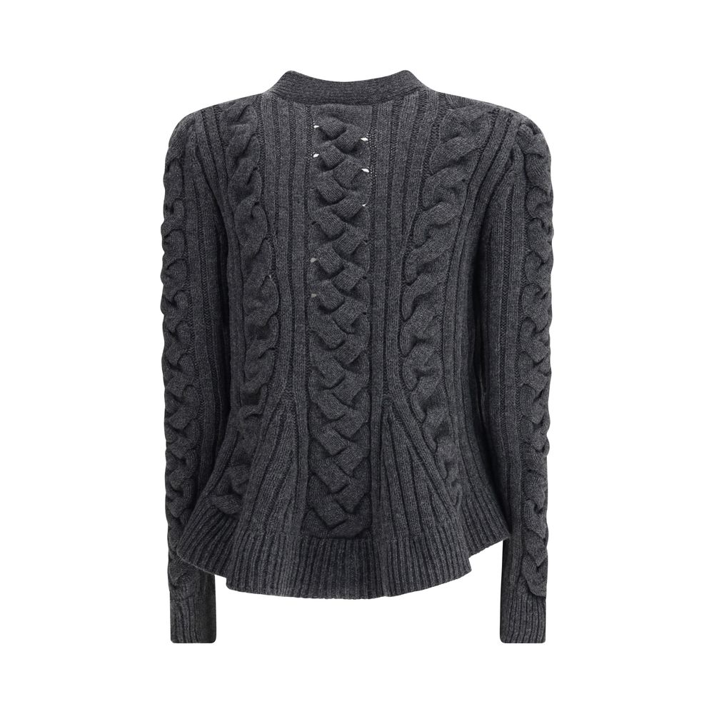 Alexander McQueen Gray Wool Cardigan