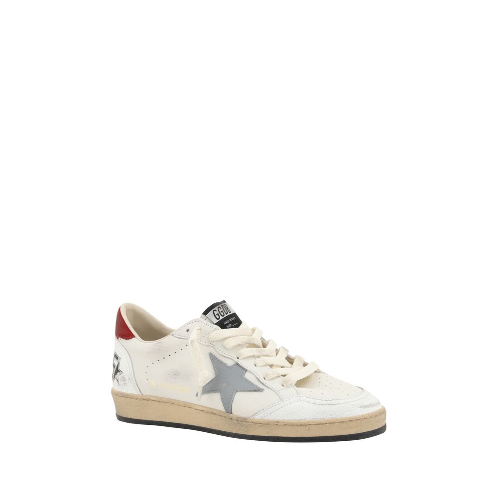 Golden Goose Cream Calf Leather Bos Taurus Low Top Sneakers
