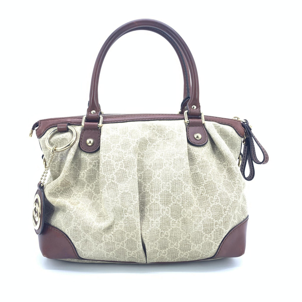 Gucci Monogram GG Canvas Top Handle Handbag