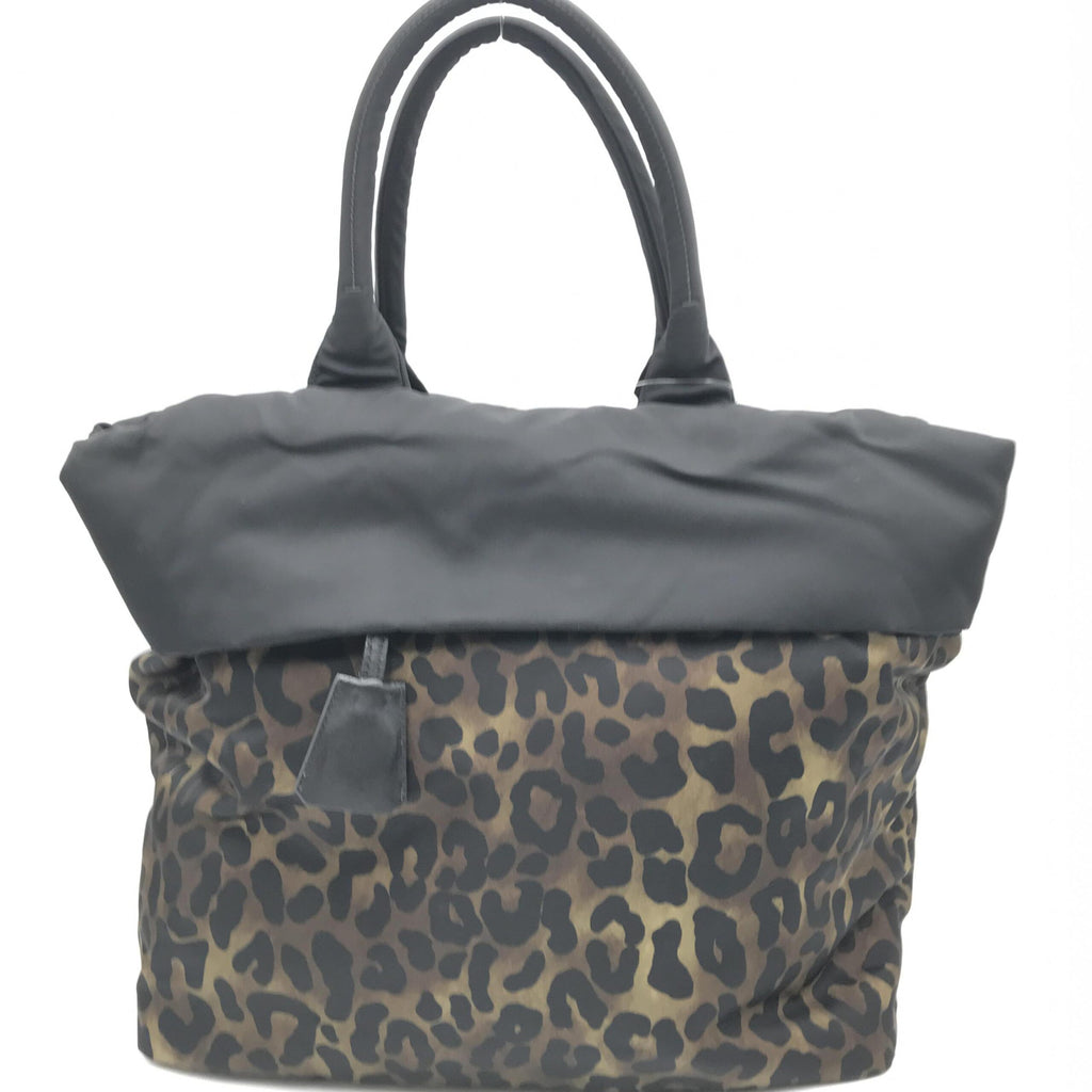 Prada Leopard Print Reversible Tote Bag