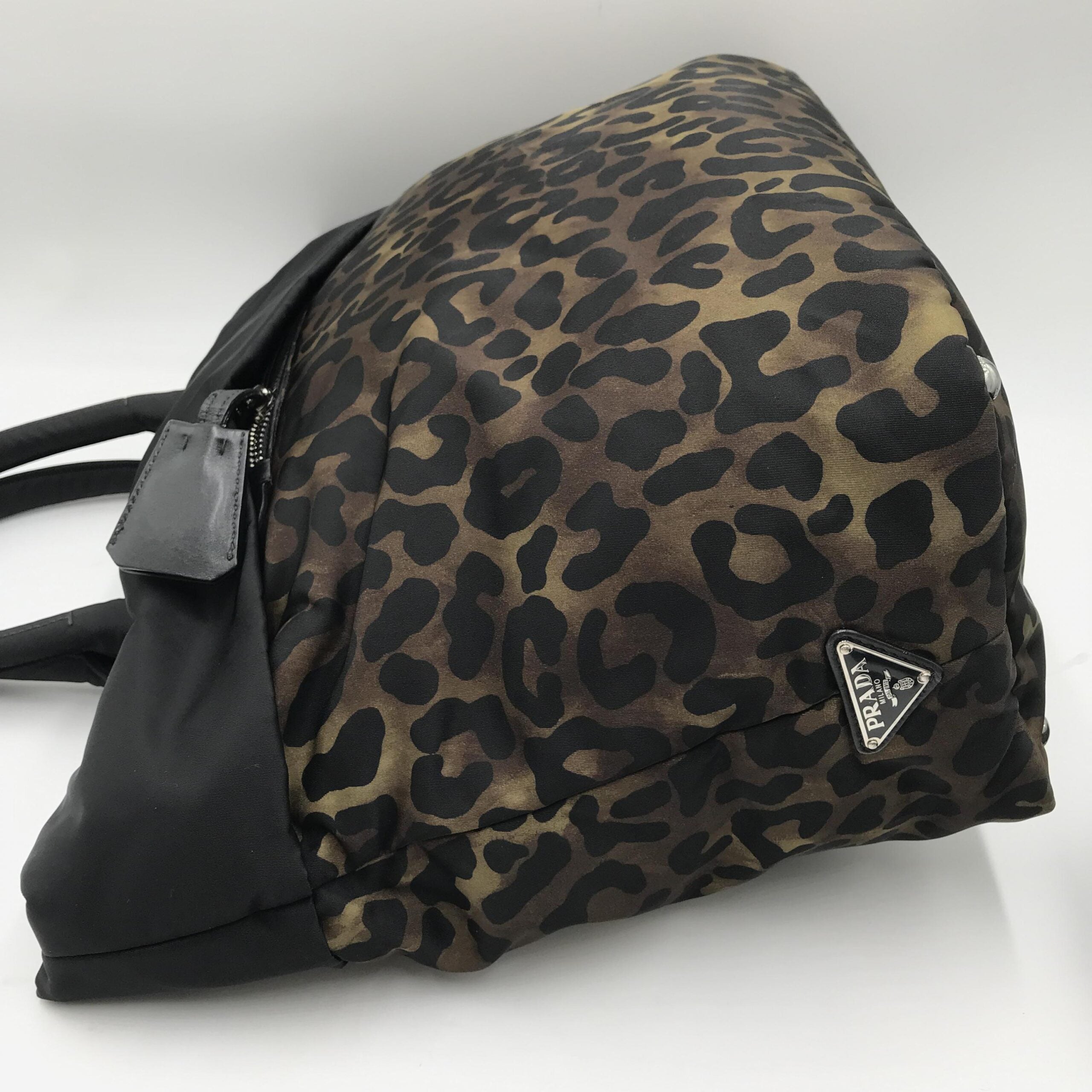 Prada Leopard Print Reversible Tote Bag