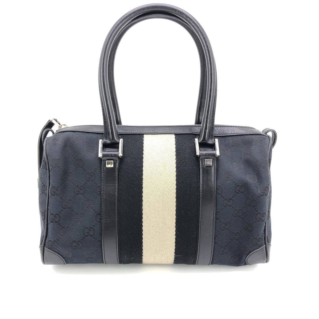 Gucci GG Canvas Web Stripe Boston Bag