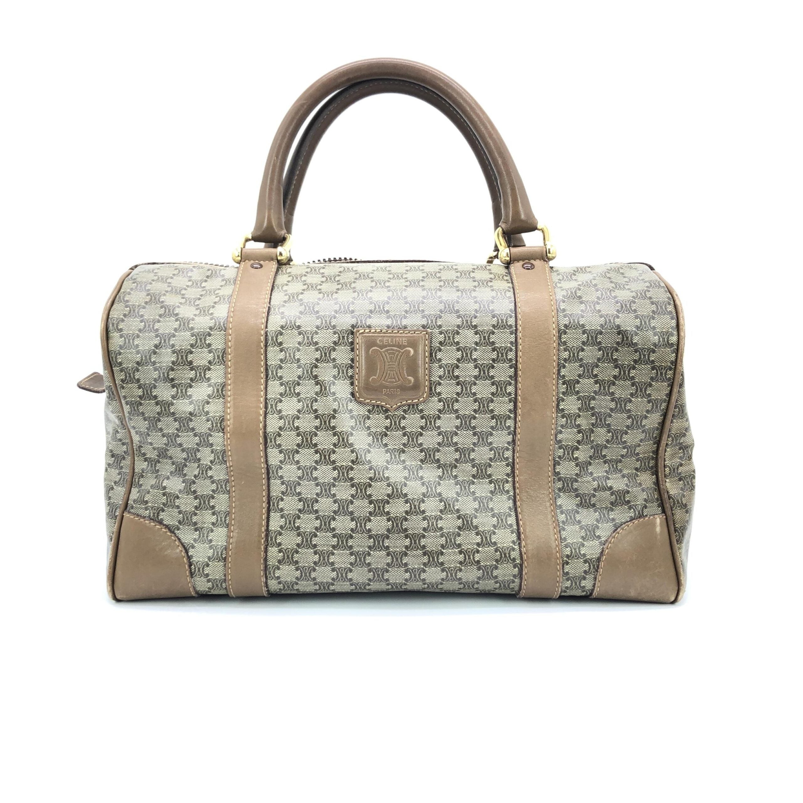 Celine Vintage Macadam Boston Travel Bag