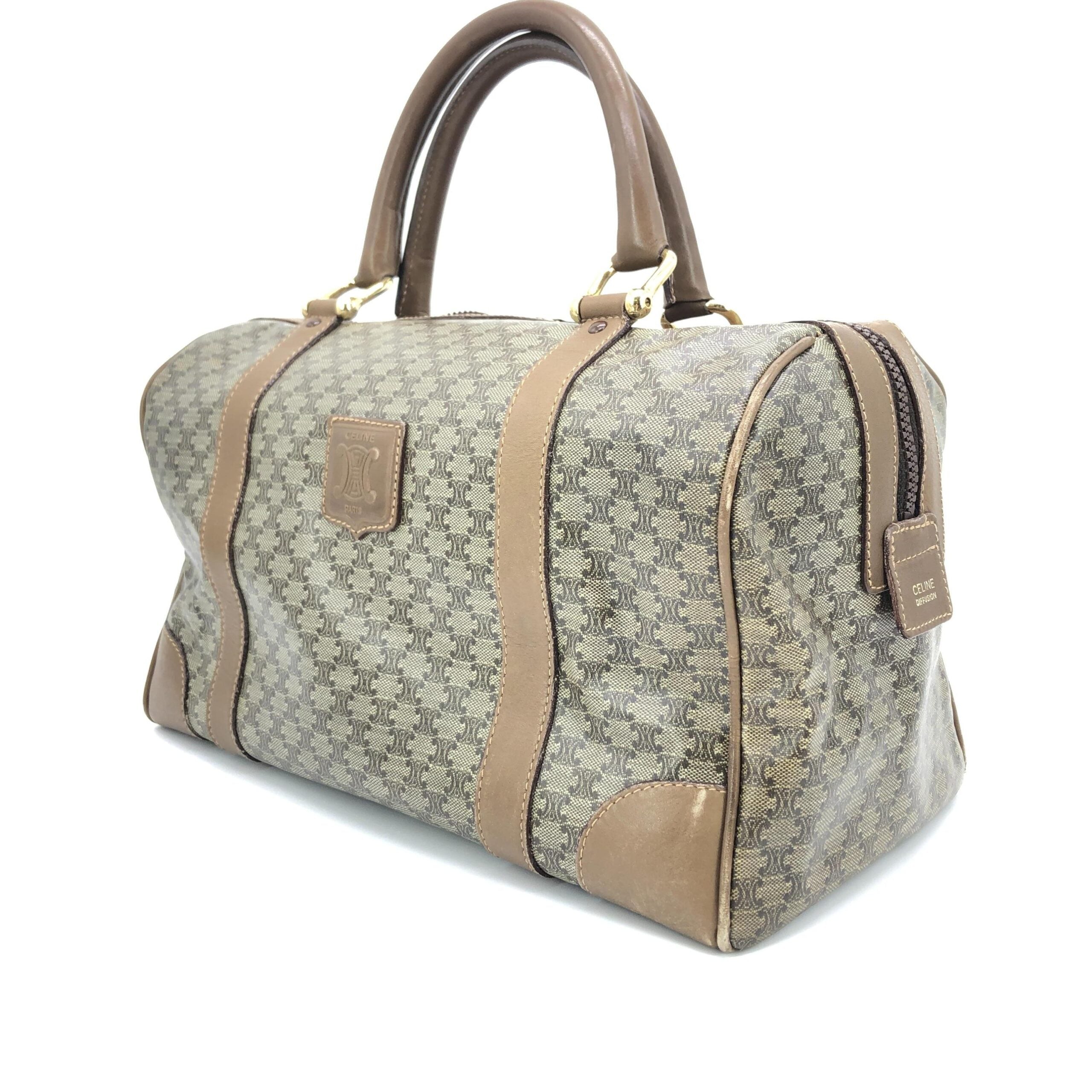 Celine Vintage Macadam Boston Travel Bag