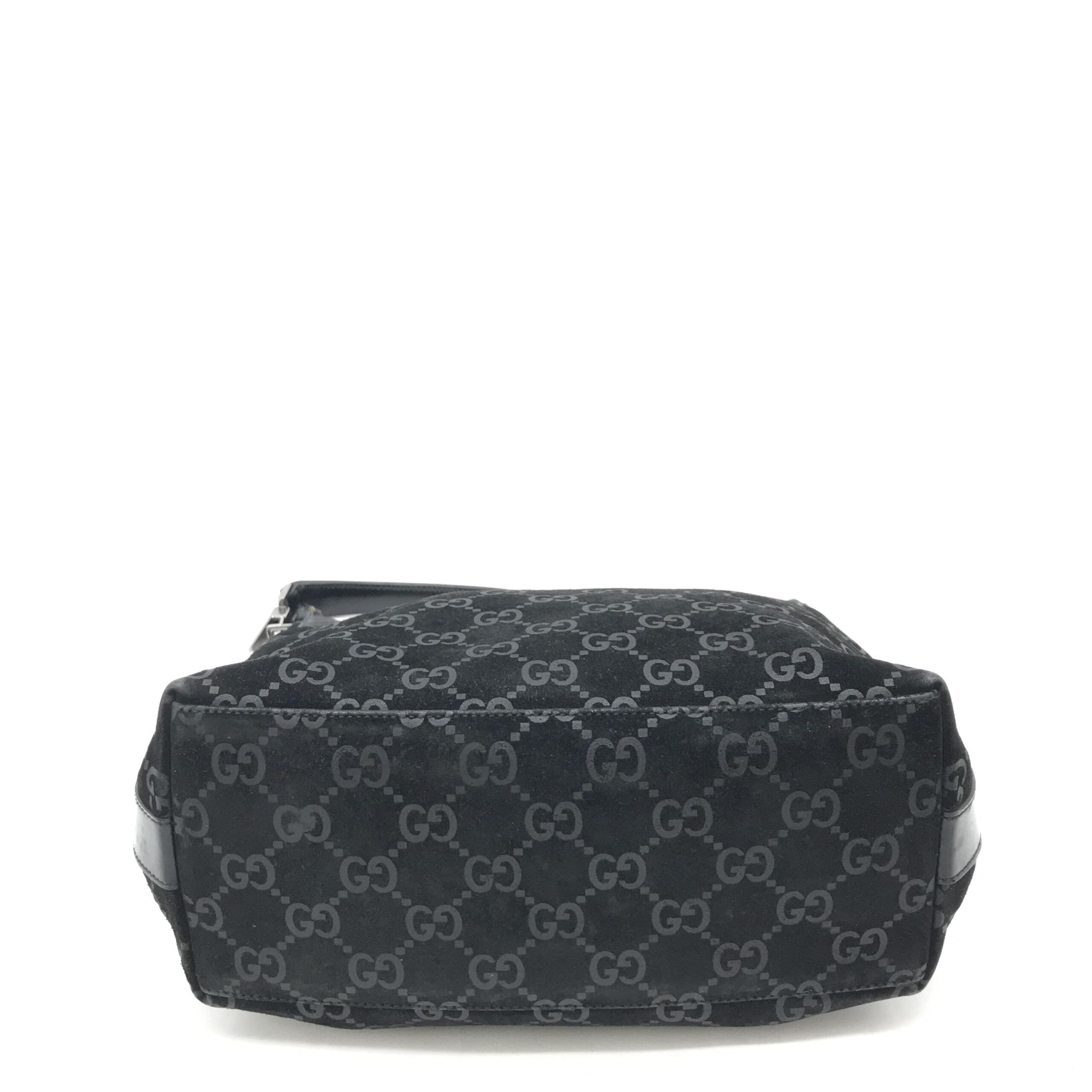 Gucci GG Monogram Suede Hobo Bag