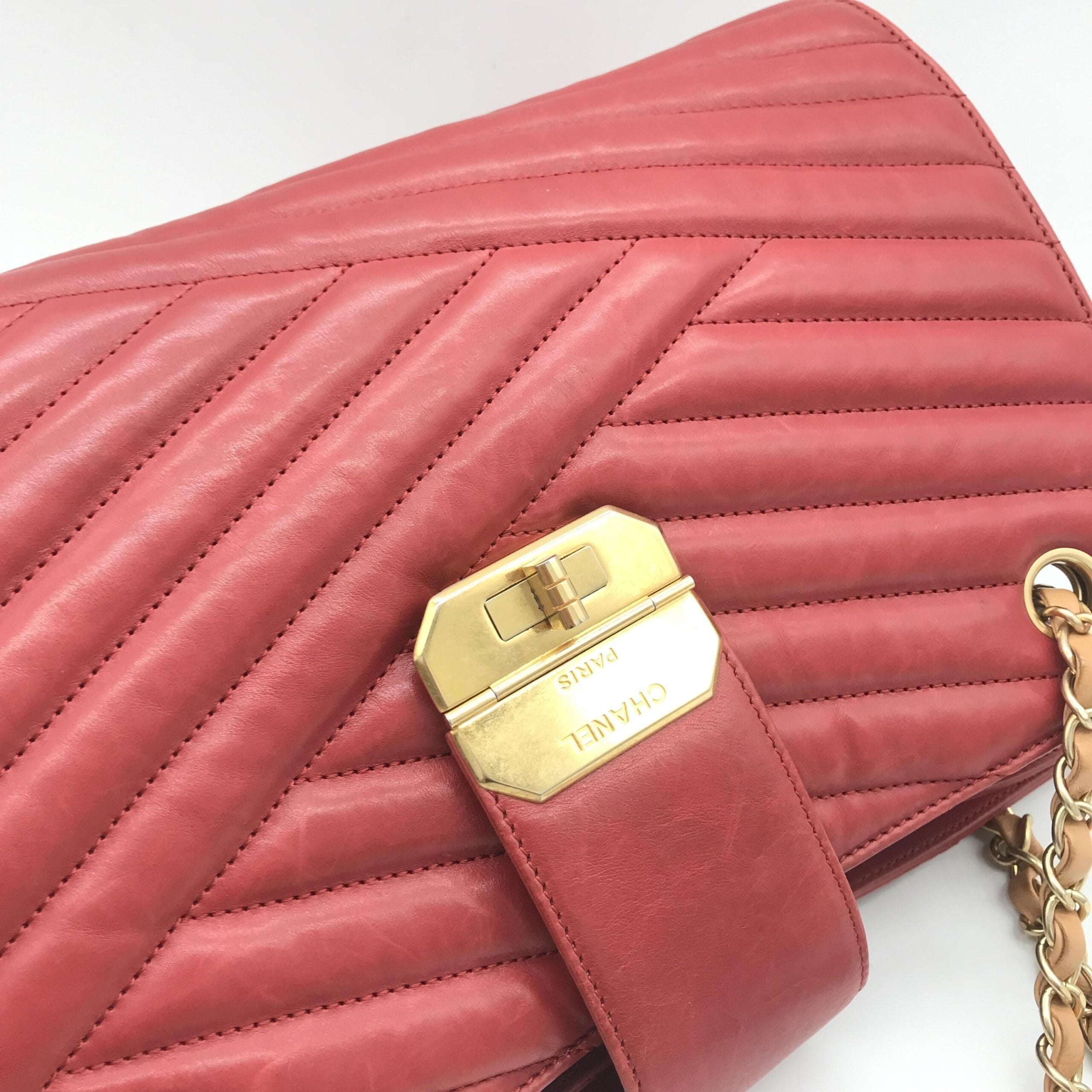 Chanel Chevron Chain Tote