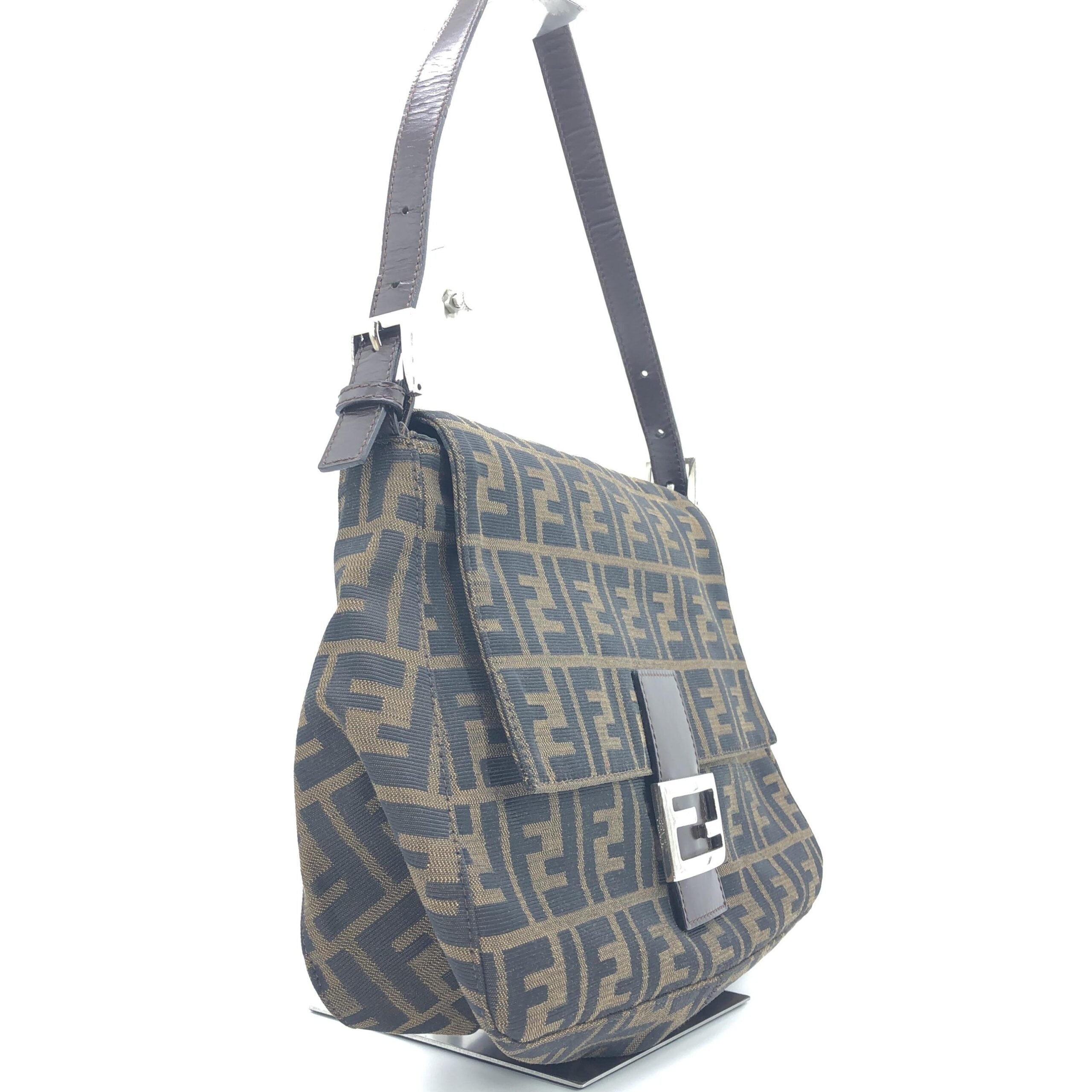 Fendi Zucca-Print Mamma Baguette Handbag