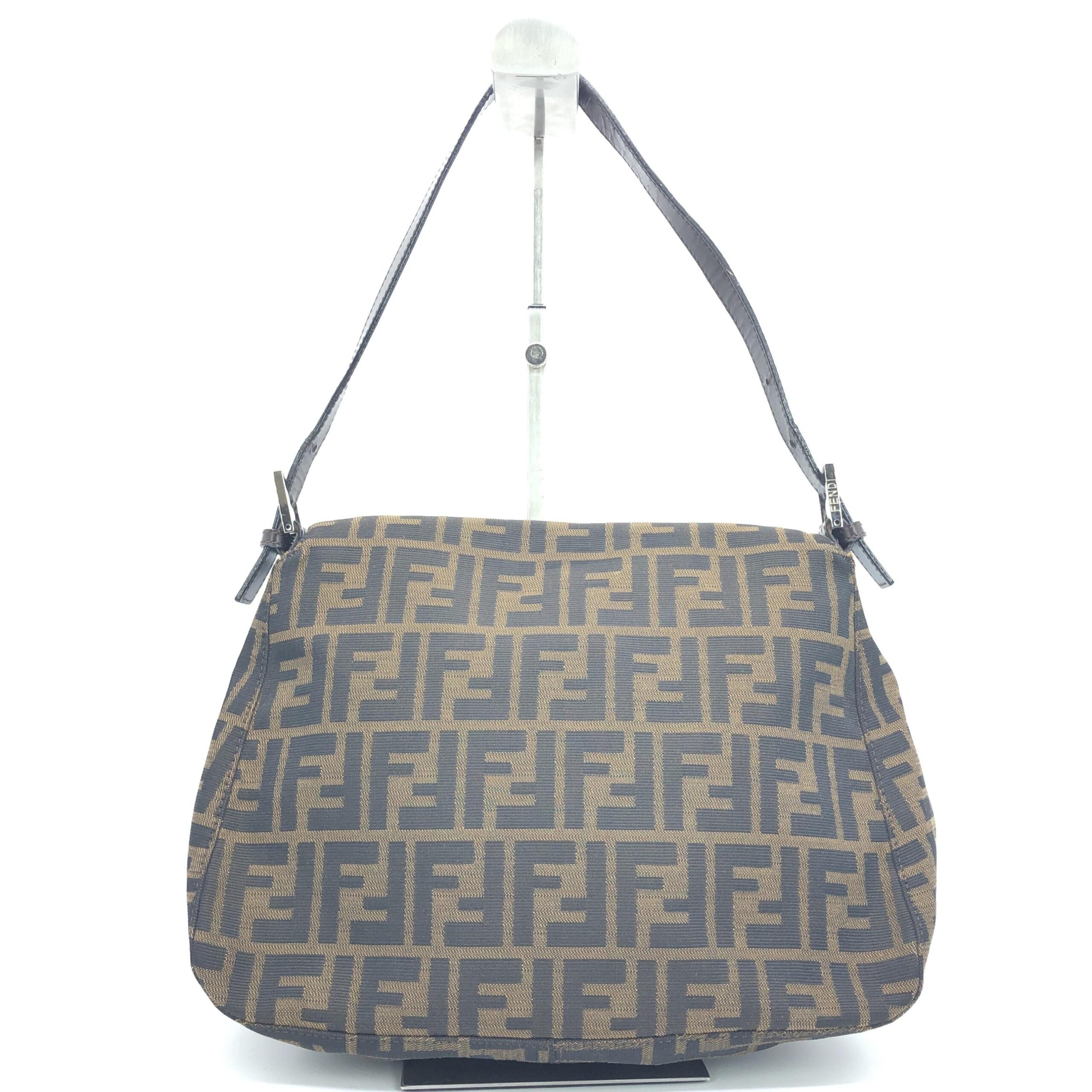 Fendi Zucca-Print Mamma Baguette Handbag