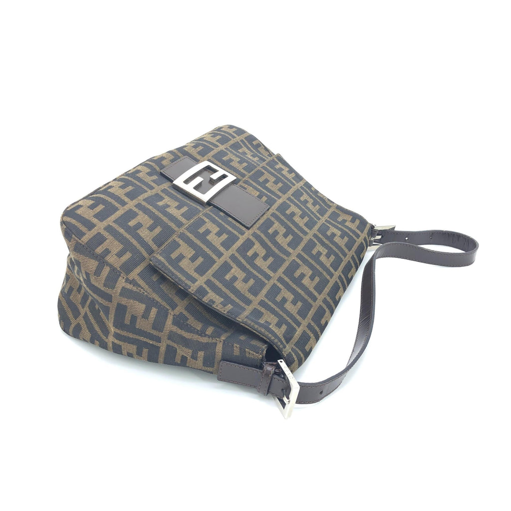 Fendi Zucca-Print Mamma Baguette Handbag