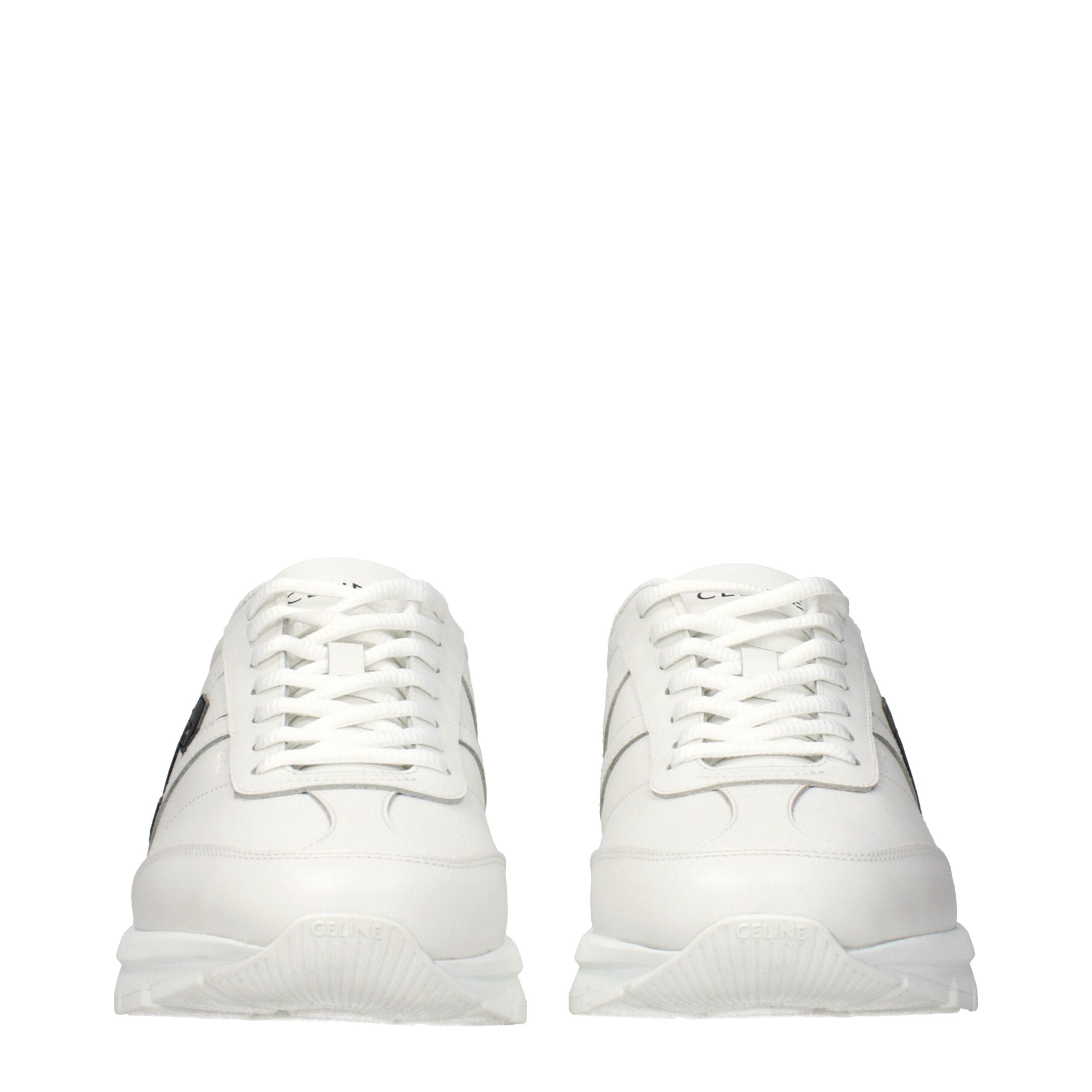 Celine White Leather Athletic Sneakers